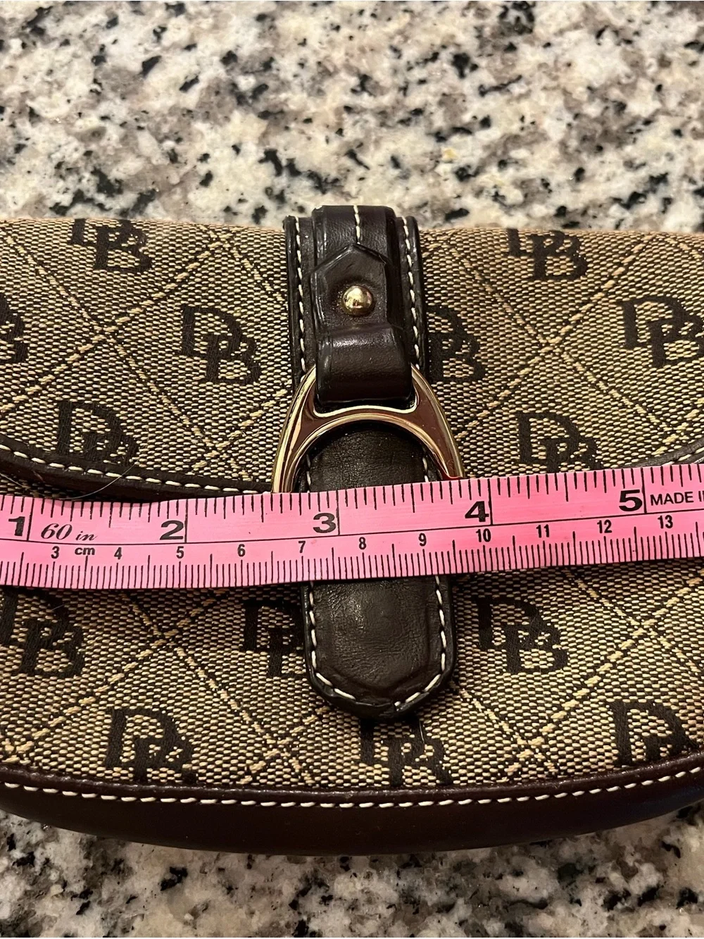 Dooney & Bourke Tan/Brown Signature Canvas Wristlet